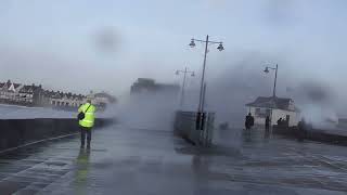 Porthcawl storm surge January 6th 2014 part 2 [upl. by Fortunia725]