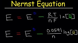 Nernst Equation Explained Electrochemistry Example Problems pH Chemistry Galvanic Cell [upl. by Adnar288]