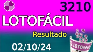 Resultado da LOTOFÁCIL 3210 [upl. by Eecyaj]