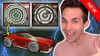 THE NEW PAINTED SPIRALIS R2 amp FSLB WHEELS w TITANIUM WHITE DOMINUS Rocket League Update News [upl. by Avi]