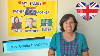 1º Básico 2017 Inglés Presentación quotMy familyquot [upl. by Lorn747]