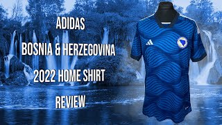 2022 Bosnia amp Herzegovina Adidas Home Jersey Review [upl. by Avrit]