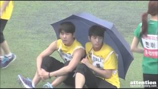 Fancam  120710  Hoya and L  Idol Athletic Championship [upl. by Dustin682]