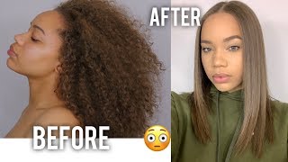 CURLY TO STRAIGHT No Frizz No Damage [upl. by Gatian]