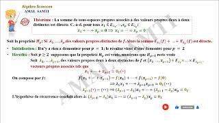 Réduction des endomorphismes partie N° 3 Sousespaces propres d’un endomorphisme [upl. by Casmey]