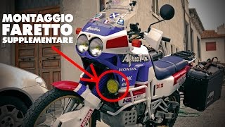 Marocco in moto  Montaggio faretto supplementare su Africa Twin 650 [upl. by Ades]