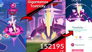 NEW GIGANTAMAX TOXTRICITY RAID Max BATTLE in Pokemon GO [upl. by Yenffad]