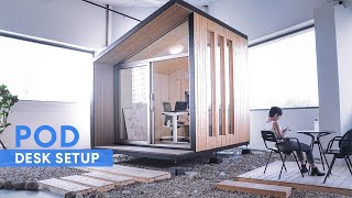 Garden Office Pod Desk Setup In One Day 2022  Autonomous [upl. by Issej]