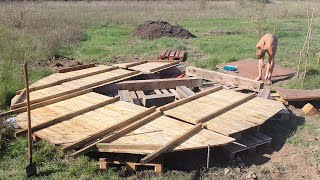 Building a Yurt ep1 Flooring [upl. by Lippold]