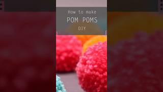 DIY Perfect Mini Pom Poms with Yarn 🧶 Easy Crafty Tutorial Shorts [upl. by Sonia]