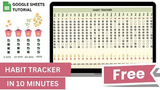 How To Make an Awesome Habit Tracker on Google Sheets in 10 Minutes  FREE Template  Tutorial [upl. by Anrol42]