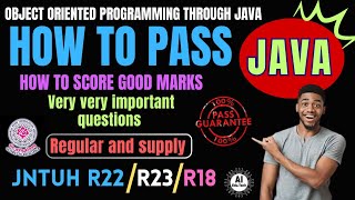 JAVAImportant questionHow to passBtech 2nd yearR22Jntuh [upl. by Drus]