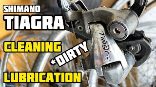 How to service rear derailleur SHIMANO TIAGRA  Clean and Lube [upl. by Gladys421]