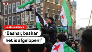 Ook in Nederland wordt val van Assad gevierd [upl. by Aivatnohs]