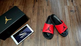 Jordan Jumpman Slides BRED 2024 UNBOXING [upl. by Cela570]