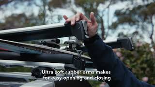 Howto accessories video  Subaru Outback with Thule Deluxe ski amp cross bars [upl. by Kolb]