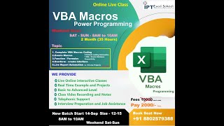 Day2 VBA Macros classes in Hindi [upl. by Filmer]