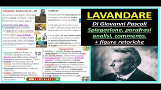 LAVANDARE Pascoli spiegazione parafrasi analisi commento e figure retoriche [upl. by Myrle]