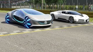 MercedesBenz Vision AVTR vs Bugatti Centodieci at Monza Full Course [upl. by Webber]