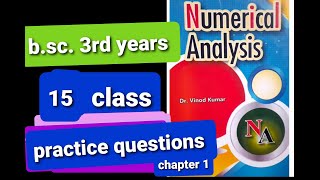 numerical analysis chapter 1 bsc 3rd year [upl. by Marquez535]