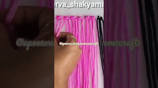 how to make macrame bag squareknot apoorvashakyamacramecrafts macramekeychain shortsfeed [upl. by Selig]