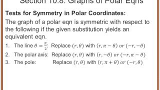 108 Graphing Polar Eqns [upl. by Ahsyia]