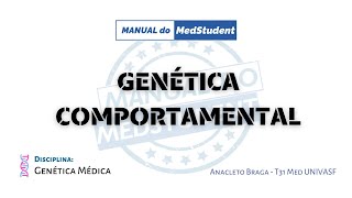 Resumo de Genetica Comportamental [upl. by Oiramd]