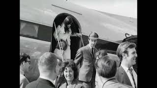 DOWNLINERS SECT  arriving by plane to Sweden in 1965  Hurt By Love  only known  1960s footage [upl. by Anaiv]