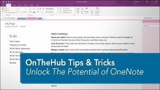 Unlock The Potential of Microsoft OneNote  OnTheHub Tips amp Tricks [upl. by Hajidak]