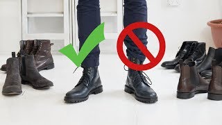 How to Style Boots This Fall  Mens Chelsea Combat and Dress Boot Inspiration [upl. by Aivon]