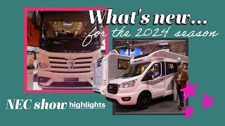 EXCITING NEW MOTORHOMES FOR 2024  latest campervans and motorhomes at the NEC show [upl. by Radloff]