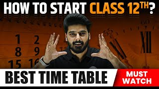 How to start Class 12th Best Time Table  Commerce Wallah by PW [upl. by Dougherty]