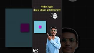 Flexbox Magic  Center a Div in just 30 seconds shorts youtubeshorts [upl. by Octavia]