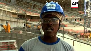 12 Haitians join team working on Mineirao football stadium ahead of World Cup [upl. by Mallon63]