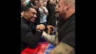 Arm Wrestling LARRY WHEELS shorts eddiehall larrywheels armwrestling teambeast viral [upl. by Ahsitneuq]