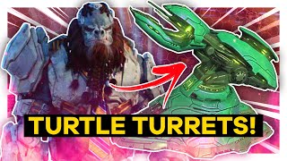 he tried to TURTLE us with MEGA TURRETS 😂 [upl. by Yttap491]