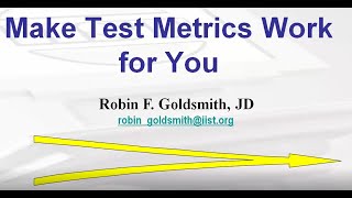 Make Test Metrics Work for you [upl. by Eltotsira]