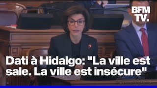 quot12000 parisiens quittent la capitale chaque annéequot au conseil de Paris Dati face à Hidalgo [upl. by Ainez]