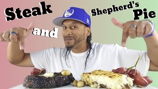 Steak Mukbang  Shephards Pie Mukbang [upl. by Gabie27]