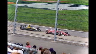 Gorgeous Restart by Colton Herta Fan View nashvillesuperspeedway6307 [upl. by Eisenstark852]