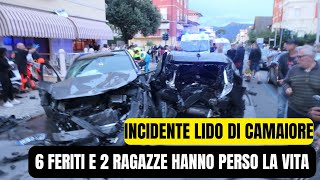 INCIDENTE SHOCK A LIDO DI CAMAIORE AUTO TRAVOLGE 8 PERSONE DUE GIOVANI DONNE PERDONO LA VITA [upl. by Power]