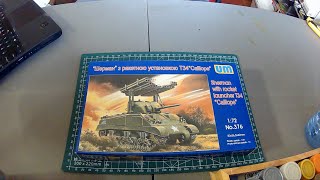 UniModels UM 172 M4 Sherman with T34 Calliope Rocket Launcher [upl. by Rawde]