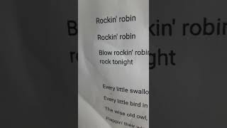 rockin robin school sheet lyrics [upl. by Ydnes]