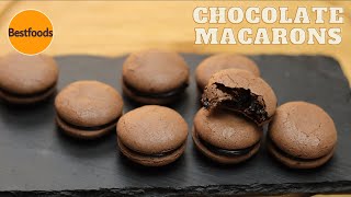 Chocolate Macaron│Macarons│No Almond Flour│How To Make Macaron│Macarons Recipe│Chcolate macarons Rec [upl. by Fred596]