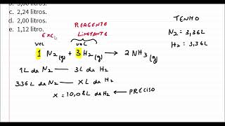 Estequiometria com reagentes em excesso e limitante com rendimento da reação [upl. by Alvy]