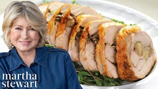 How to Make Martha Stewarts Stuffed Turkey Breast  Marthas Cooking School  Martha Stewart [upl. by Llireva]