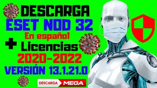 DESCARGAR ESET NOD32 MAS LICENCIA GRATIS DE POR VIDA  2021 2022 [upl. by Sorkin540]