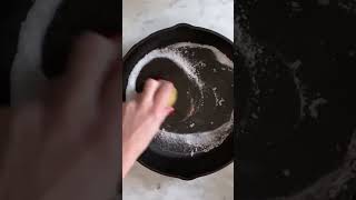 How To Clean Rust Off A Cast Iron Skillet shorts [upl. by Ehcar]