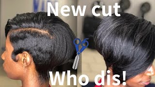 Razor Cutting  Deep side part bang [upl. by Asirap]