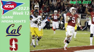 California vs Stanford 111823 FULL GAME  2023 NCAAF College Football Week 12 [upl. by Enovi]